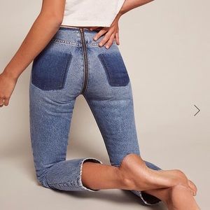 REFORMATION zip jeans